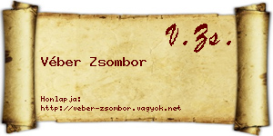 Véber Zsombor névjegykártya